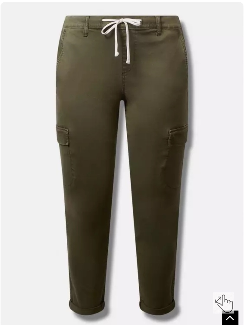 torrid Olive Green Cargo Pants with Drawstring